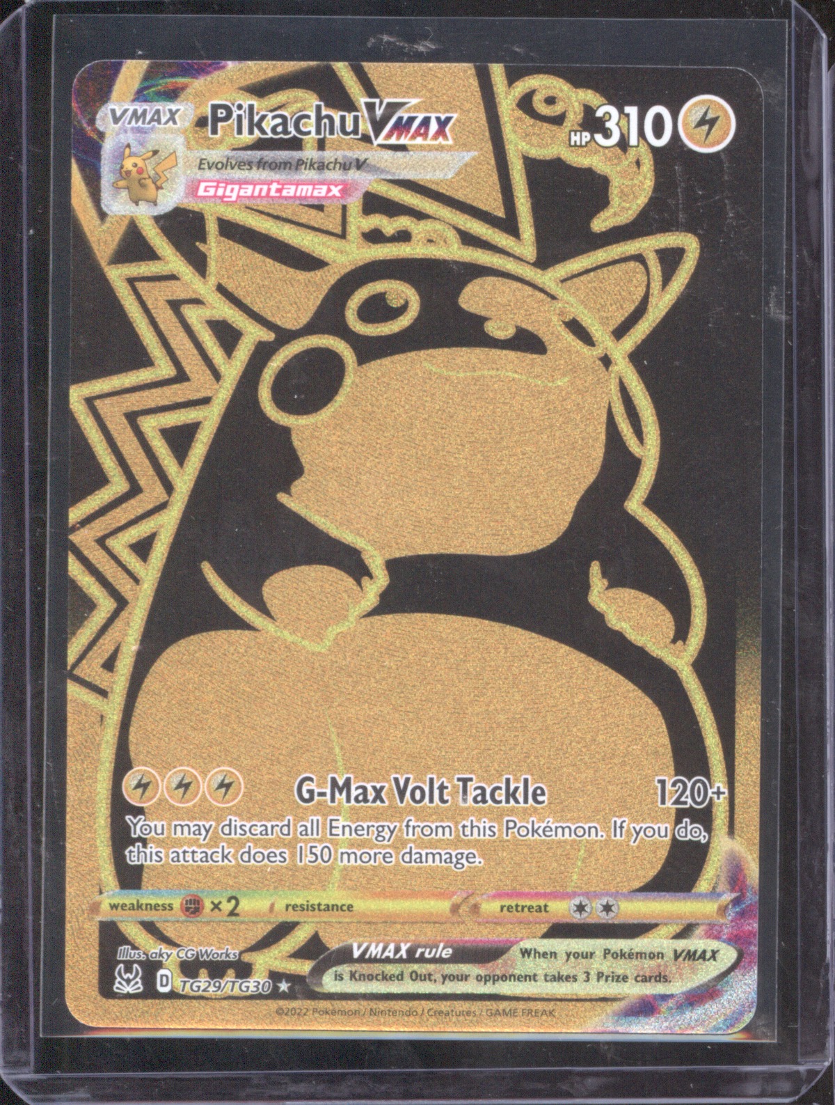 2022 Pokémon Lost Origin #TG29/TG30 Pikachu VMAX Gigantamax — front