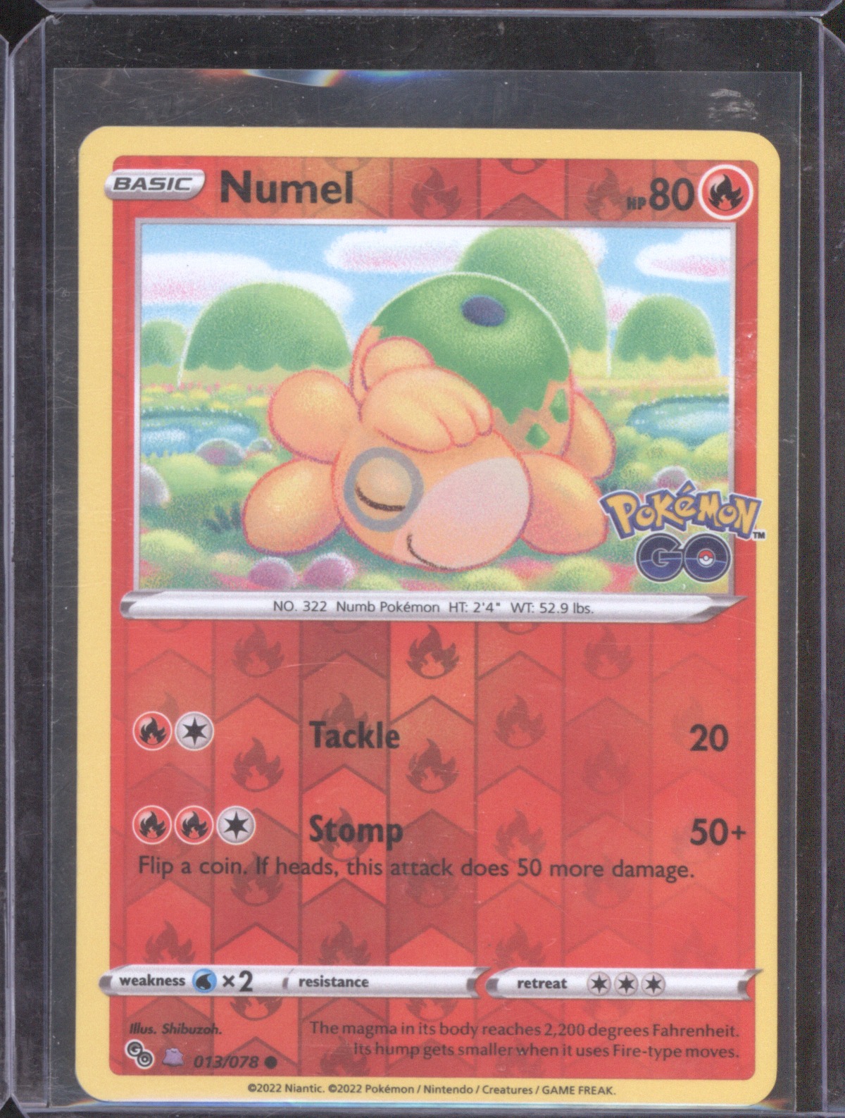 2022 Pokémon GO #013 Numel — front