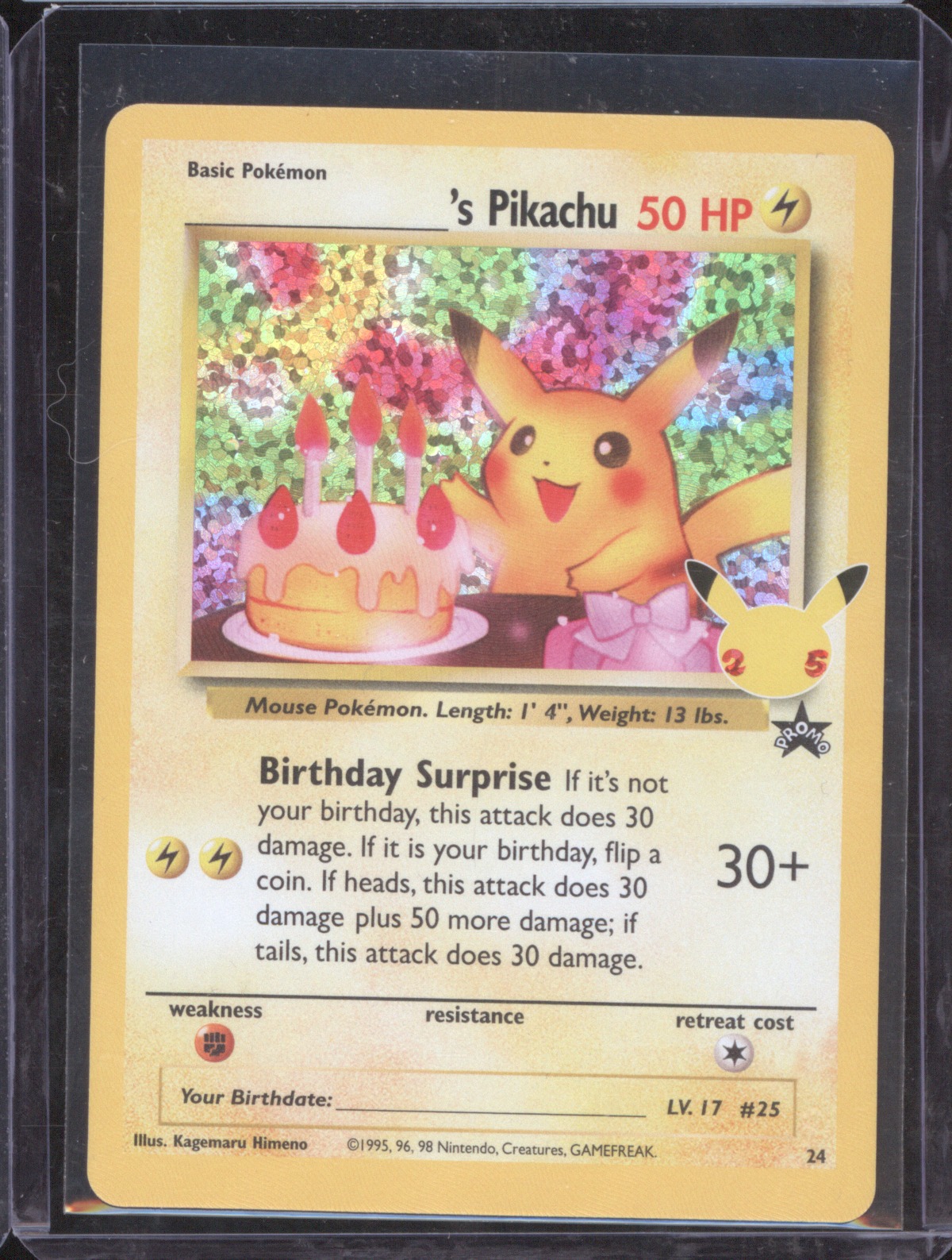 2021 Pokémon Celebrations Classic Collection #24 Pikachu — front