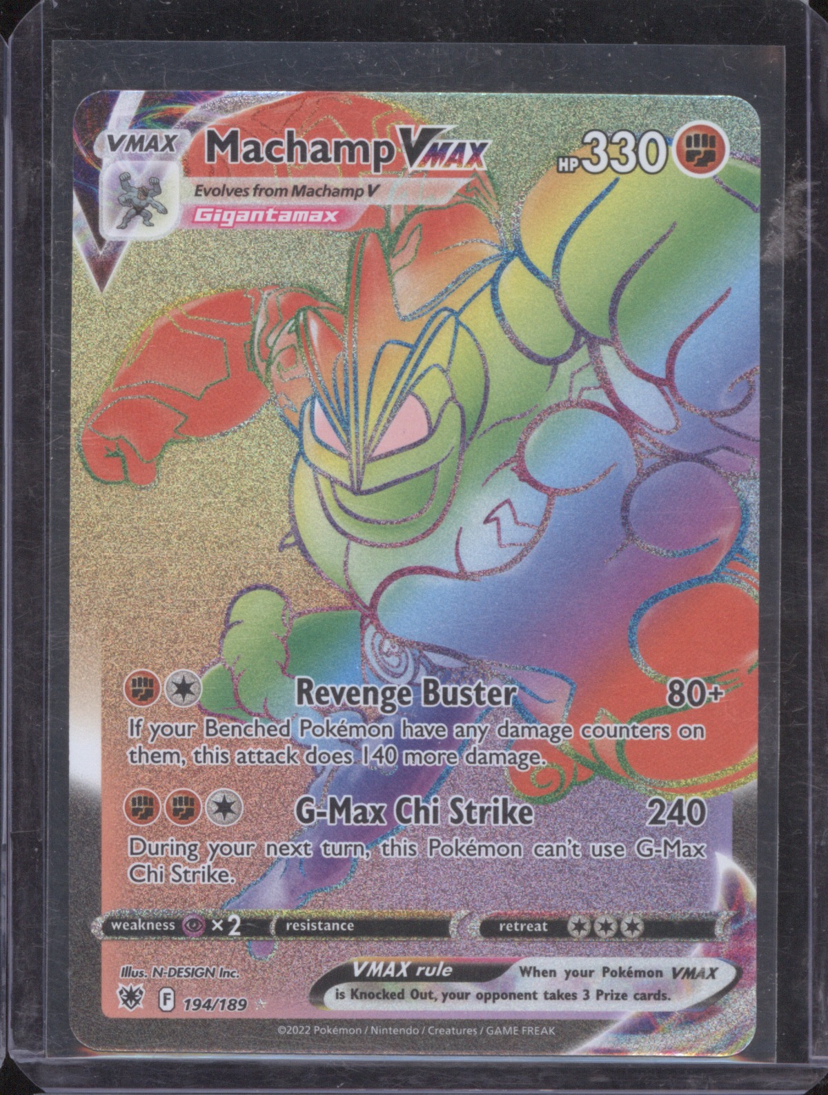 2022 Pokémon TCG Astral Radiance #194/189 Machamp VMAX — front