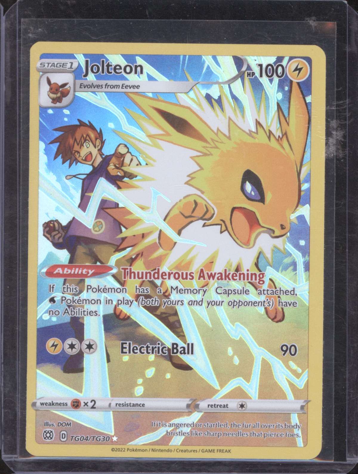 2022 Pokemon SWSH09: Brilliant Stars #TG04/TG30 Jolteon — front