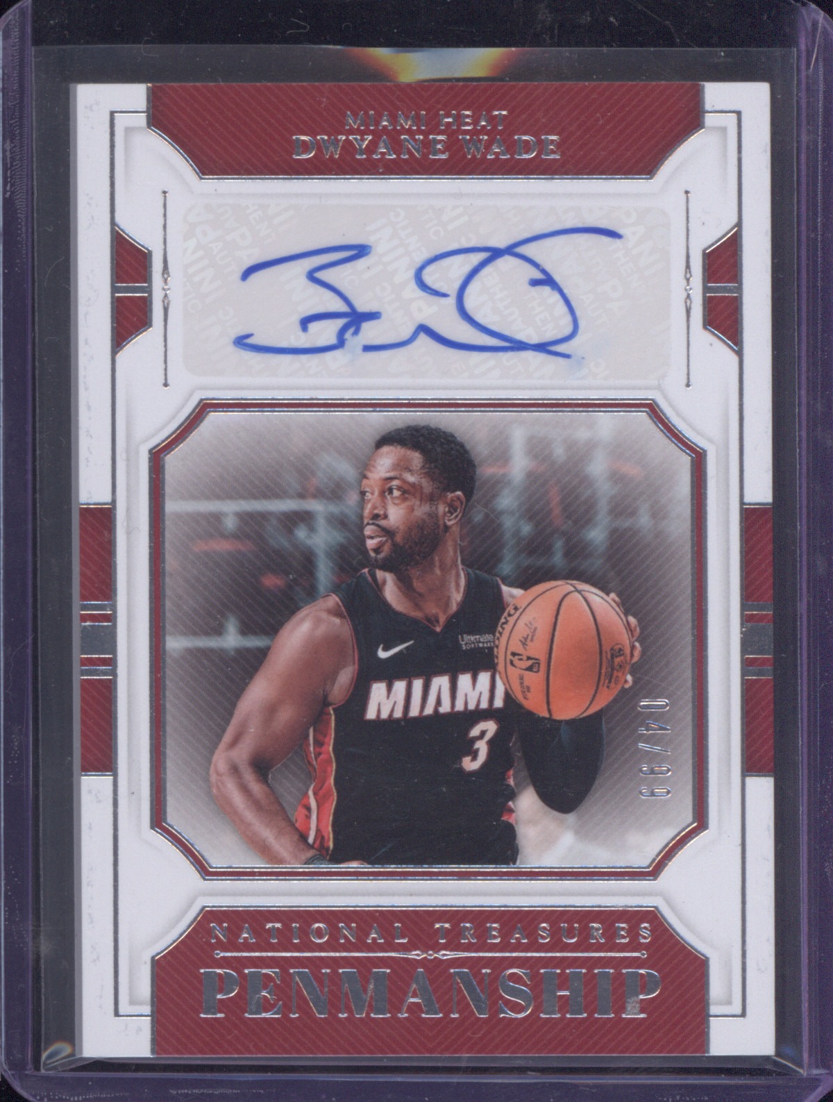 2022 Panini National Treasures Penmanship #PS-DWW Dwyane Wade — front
