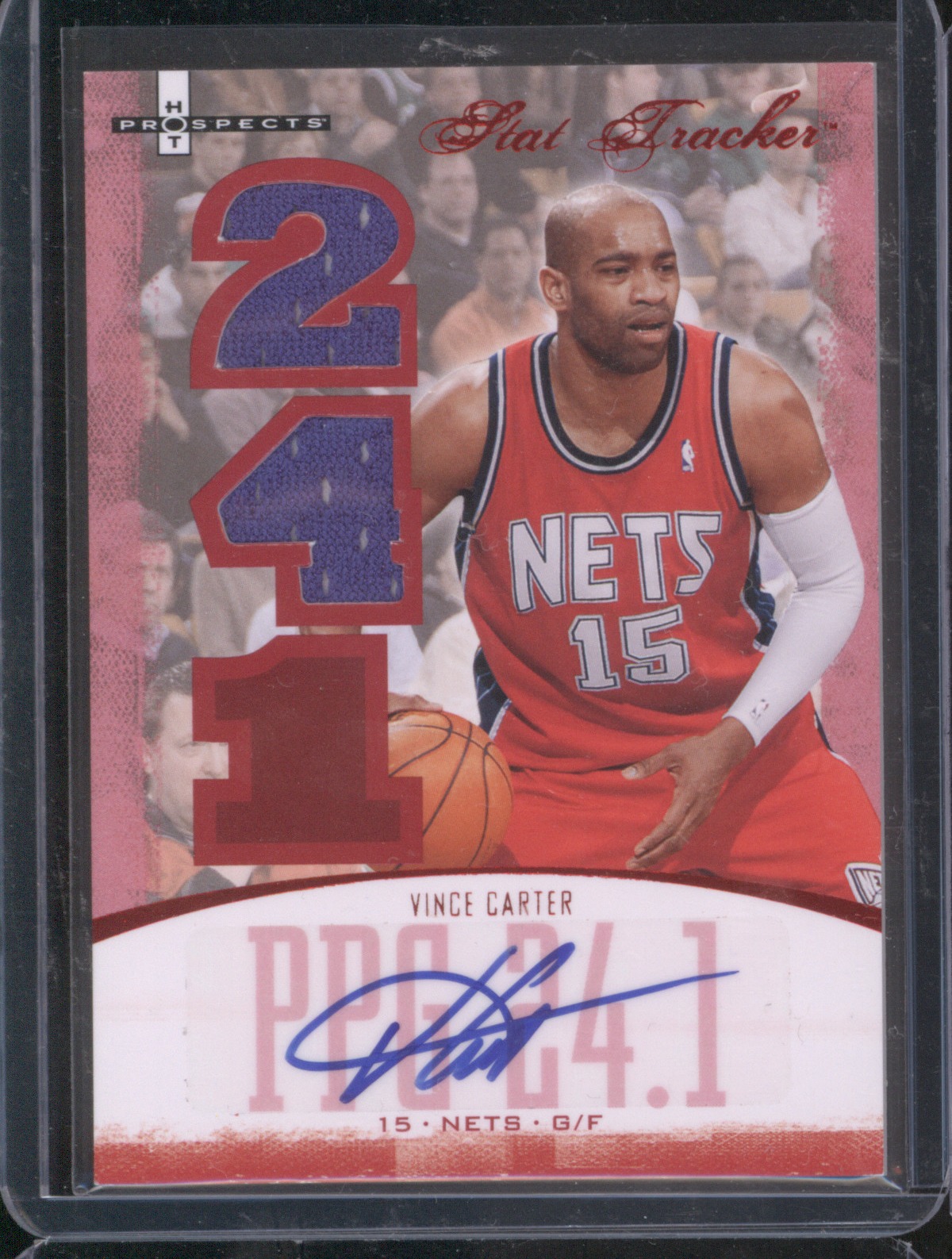 2007-08 Fleer Hot Prospects Stat Tracker #ST-35 Vince Carter — front