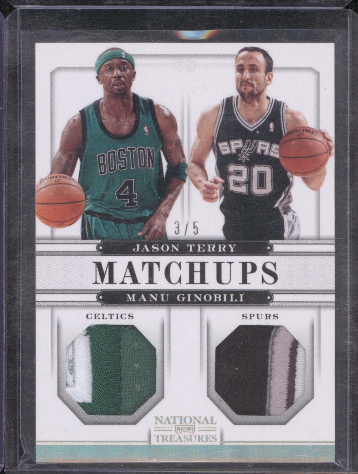 2012-13 Panini National Treasures Matchups #3/5 Jason Terry Manu Ginobili — front