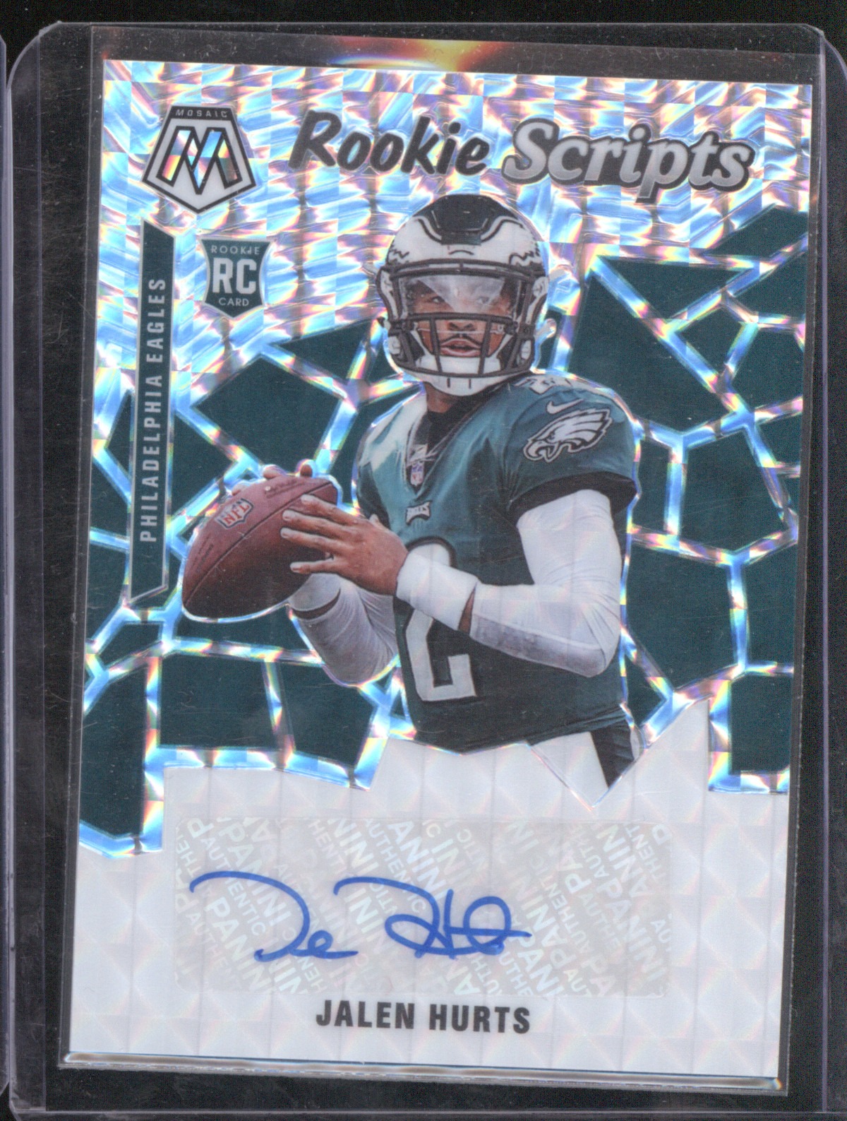 2020 Panini Mosaic Rookie Scripts #RS22 Jalen Hurts — front