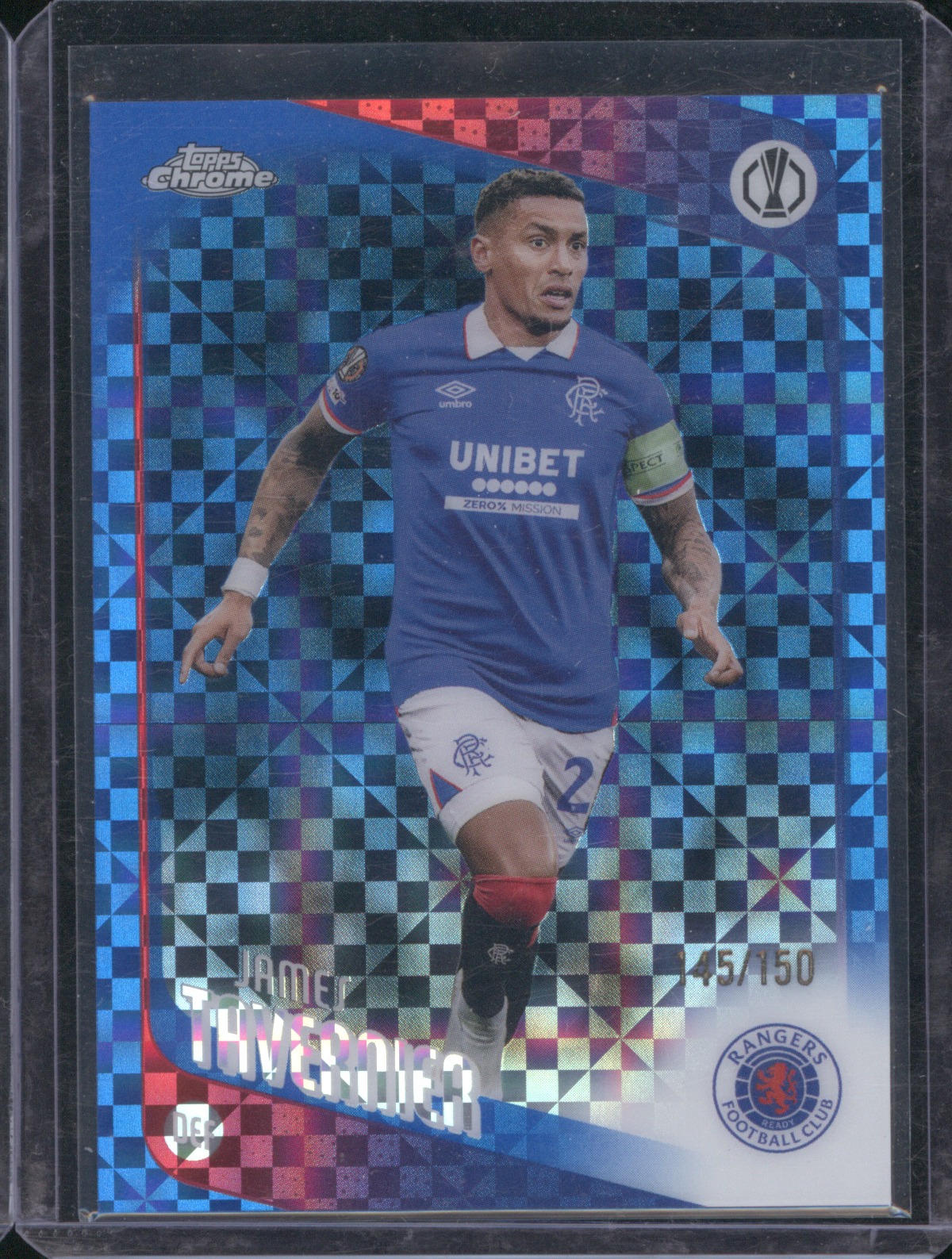 2025-26 Topps Chrome UEFA #188 James Tavernier X-Fractor Rangers F.C. — front