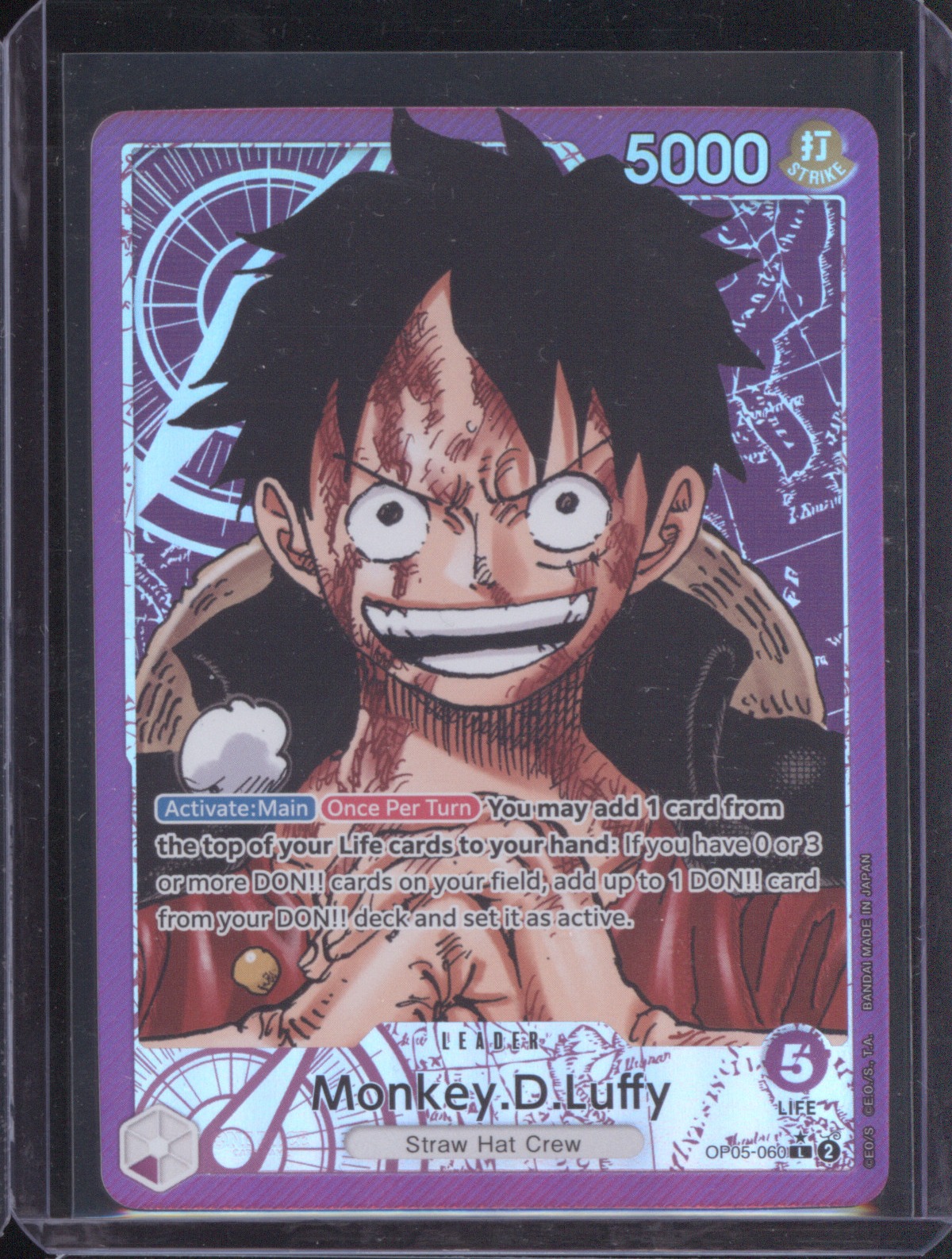 One Piece Card Game OP05-060 Monkey D. Luffy Awakening of the New Era — front
