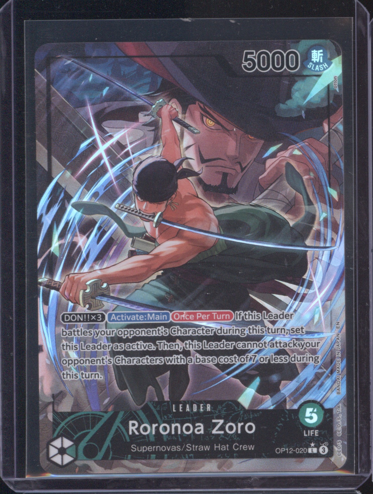 One Piece Card Game OP12-020 Roronoa Zoro — front
