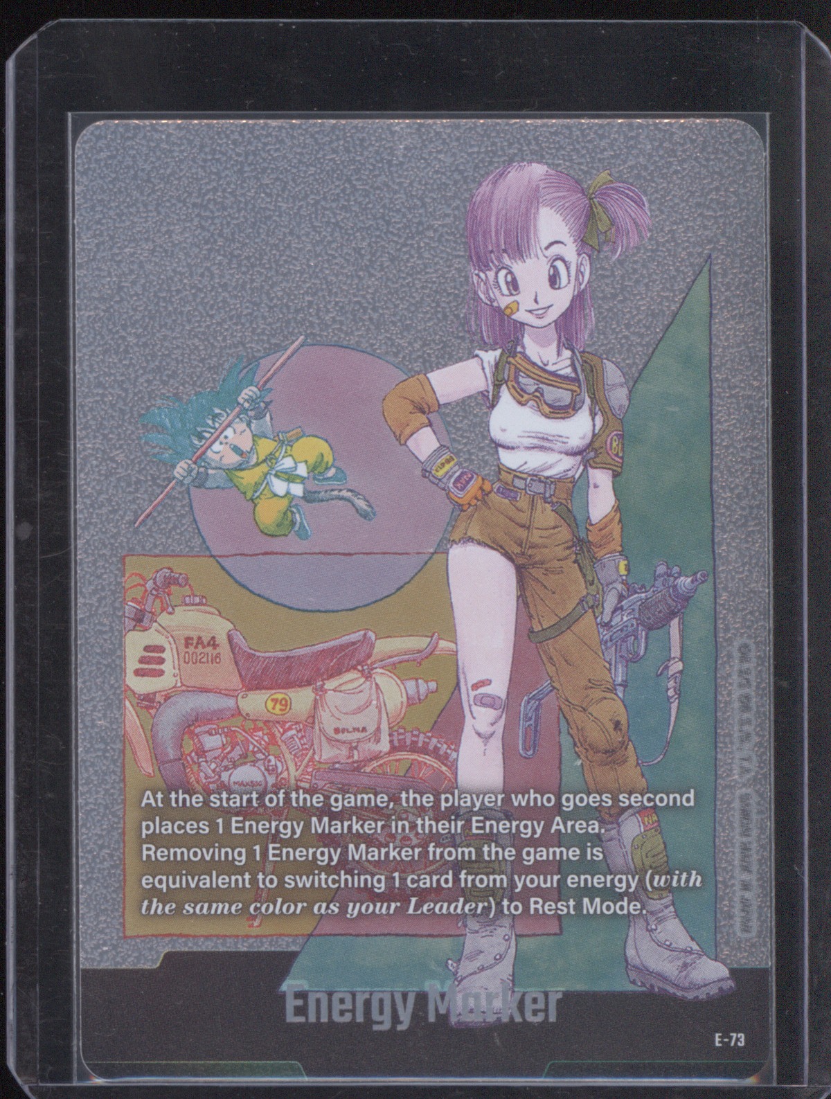 Dragon Ball Super Fusion World Manga Booster 02 #E-73 Energy Marker Bulma — front