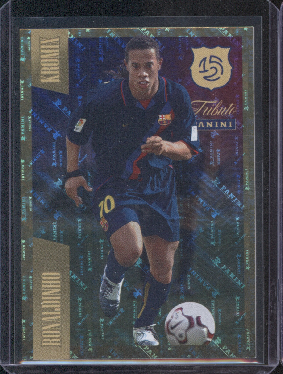 2025 Panini Tribute FC Barcelona 125 Anniversary Kromix #K85 Ronaldinho — front