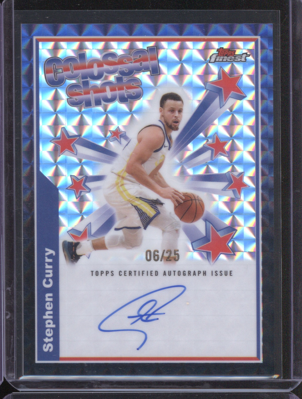2024 Topps Finest Colossal Shots Autographs #BSASC Stephen Curry — front