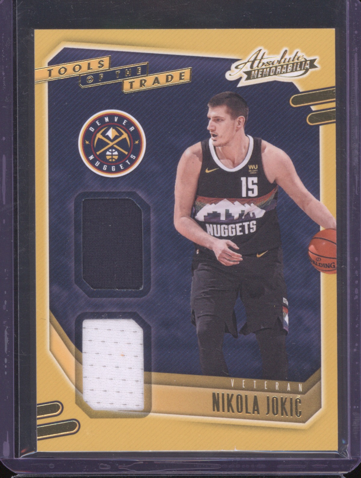 2020-21 Panini Absolute Memorabilia Tools of the Trade Dual Relic #VT-JOK Nikola Jokić — front