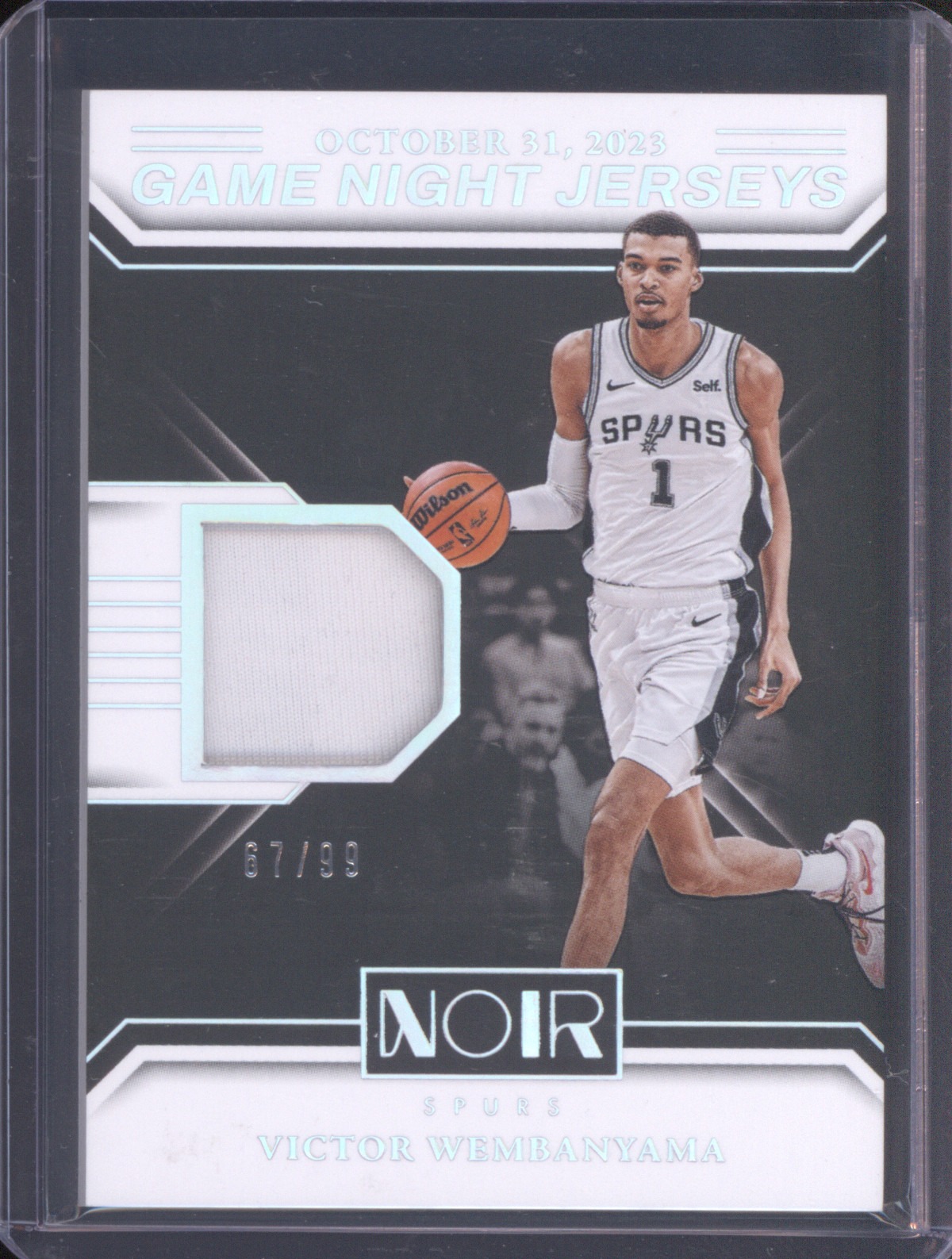 2024 Panini Noir Game Night Jerseys #Game Night Jerseys Victor Wembanyama — front