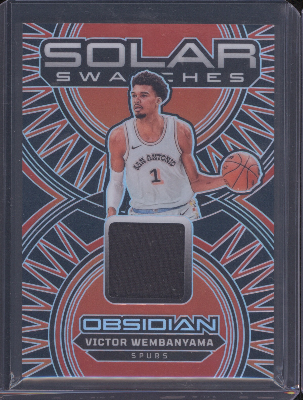 2024-25 Panini Obsidian Solar Swatches #SS-BOO Victor Wembanyama — front
