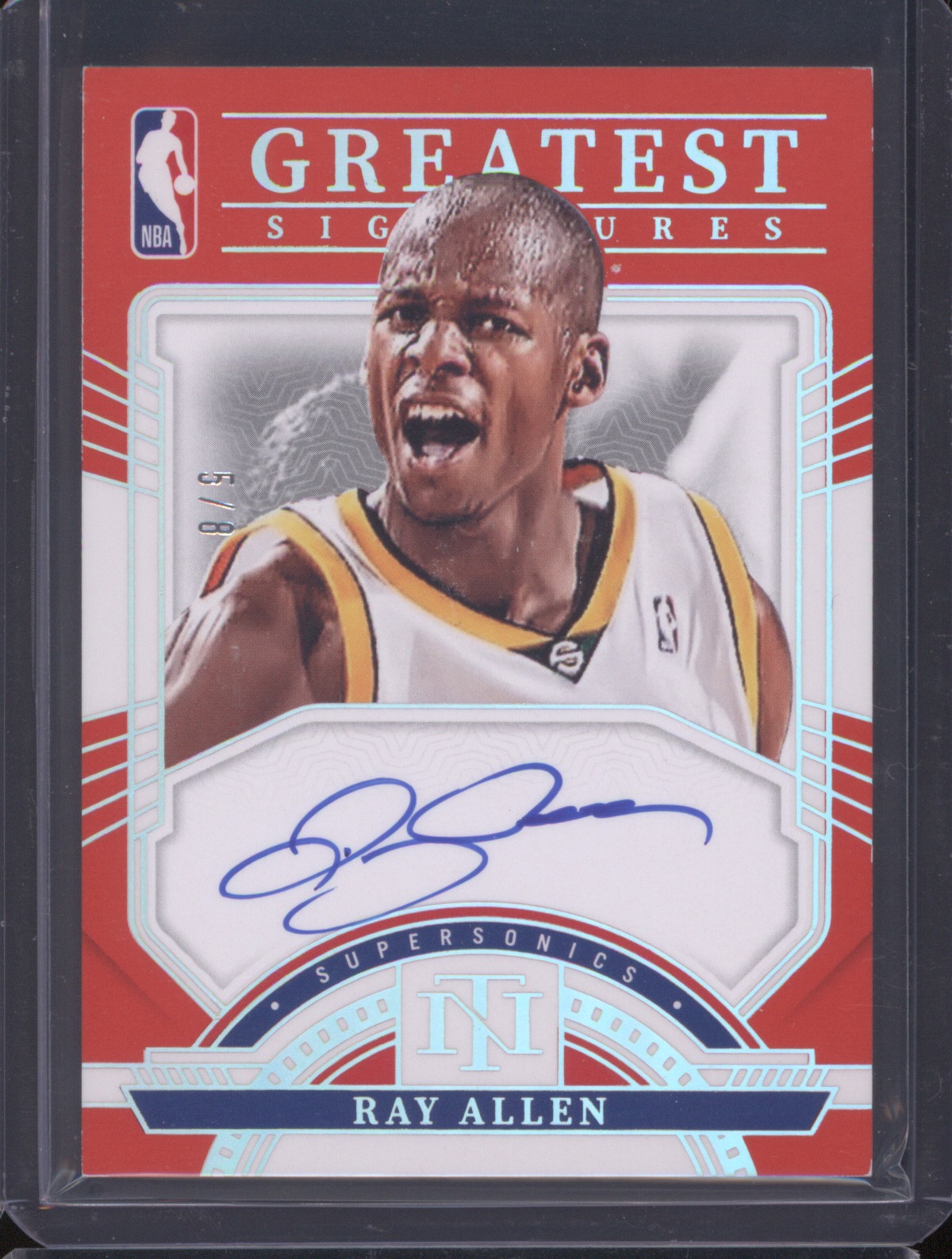 2023-24 Panini National Treasures Greatest Signatures #GS-RA Ray Allen — front