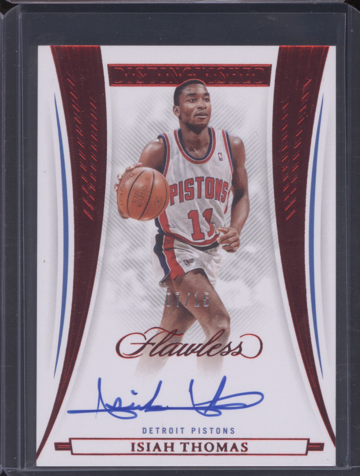 2021 Panini Flawless Distinguished #DIS-ISI Isiah Thomas — front