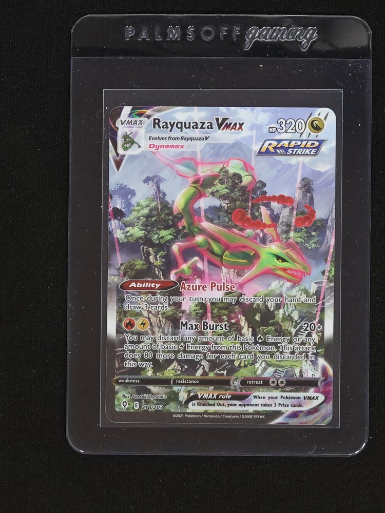 2021 Pokémon Evolving Skies #218 Rayquaza VMAX — front