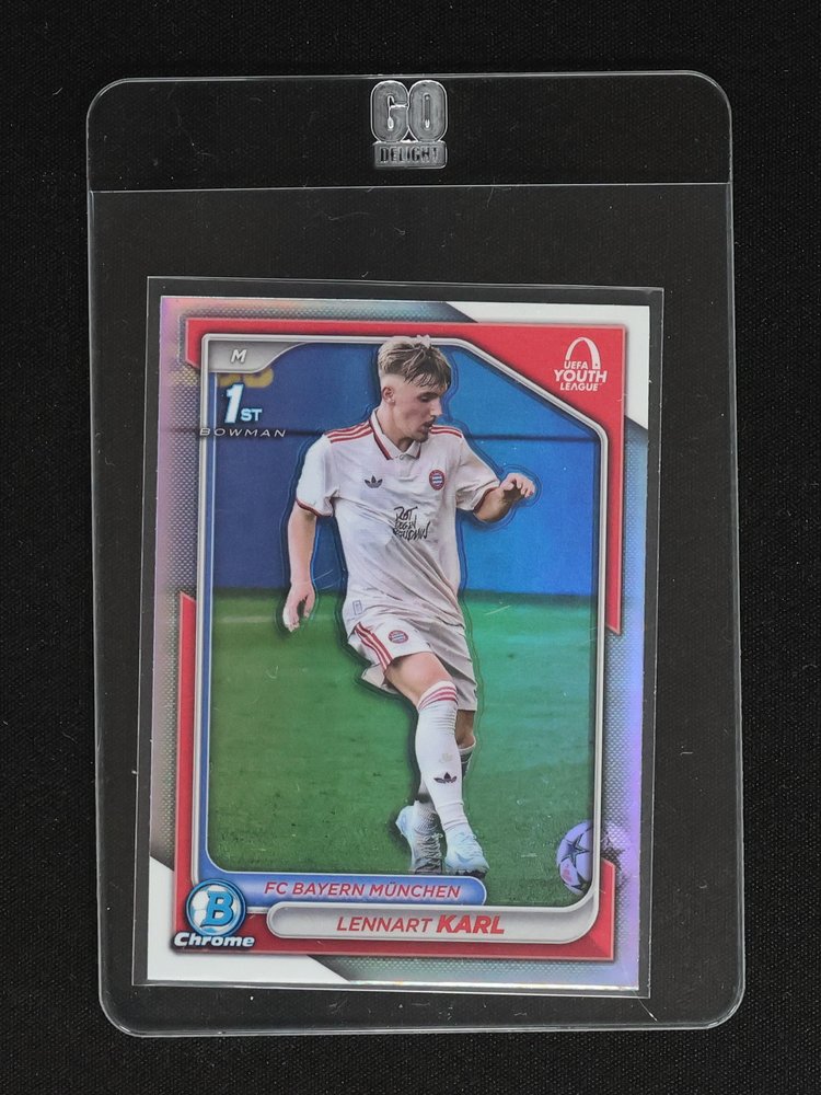 2024-25 Topps Chrome UEFA #BU-LK Lennart Karl 1st Bowman Refractor Rookie — front