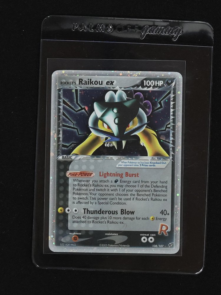 2005 Pokémon EX Deoxys #108 Rocket's Raikou ex — front