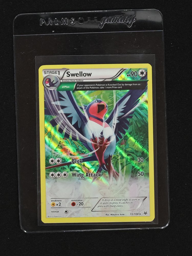 2015 Pokémon XY Roaring Skies #72 Swellow — front