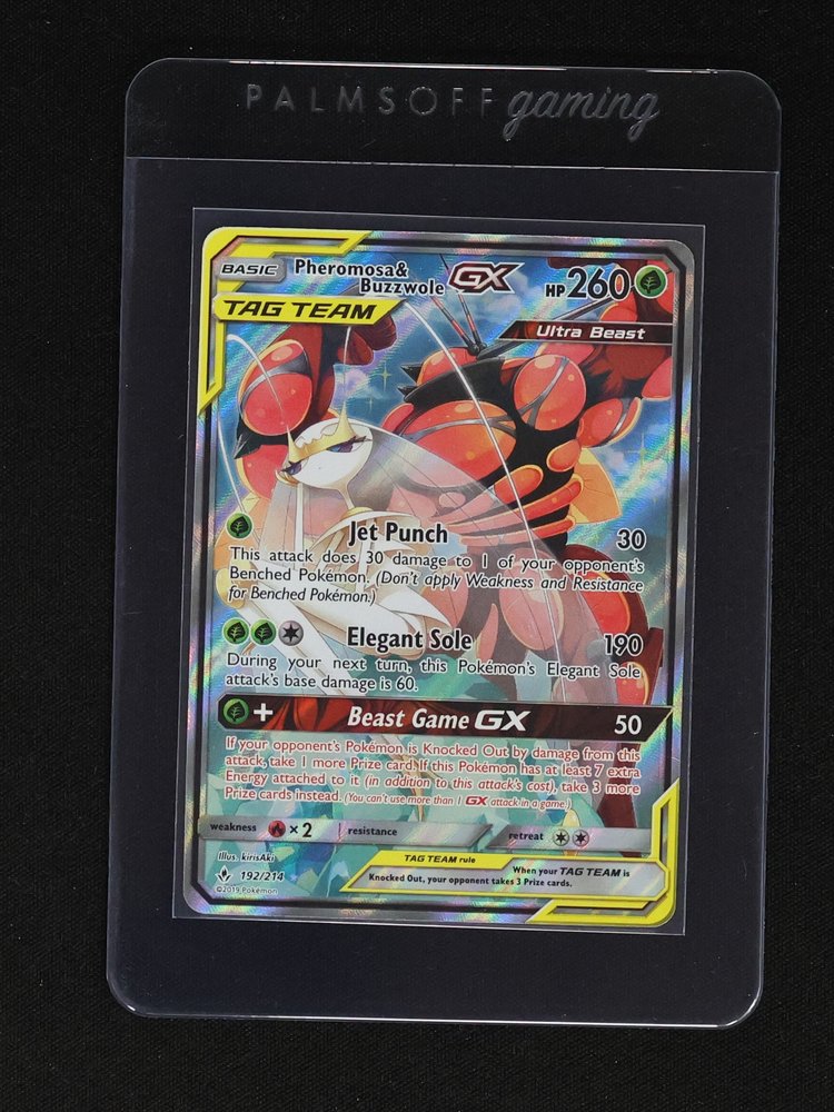 2019 Pokémon Unbroken Bonds #192 Pheromosa & Buzzwole GX — front