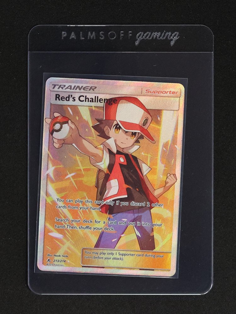 2019 Pokémon Sun & Moon Unbroken Bonds #213 Red's Challenge — front