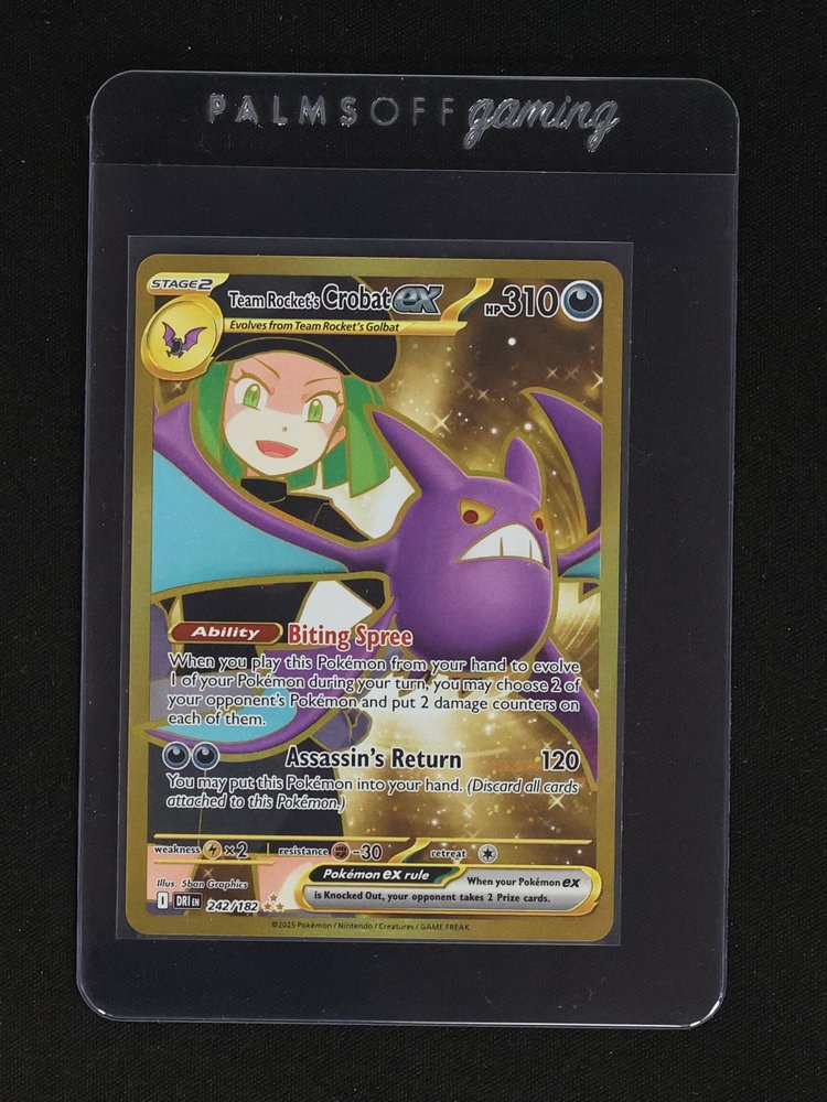 2025 Pokémon SV10: Destined Rivals #242 Team Rocket's Crobat ex — front