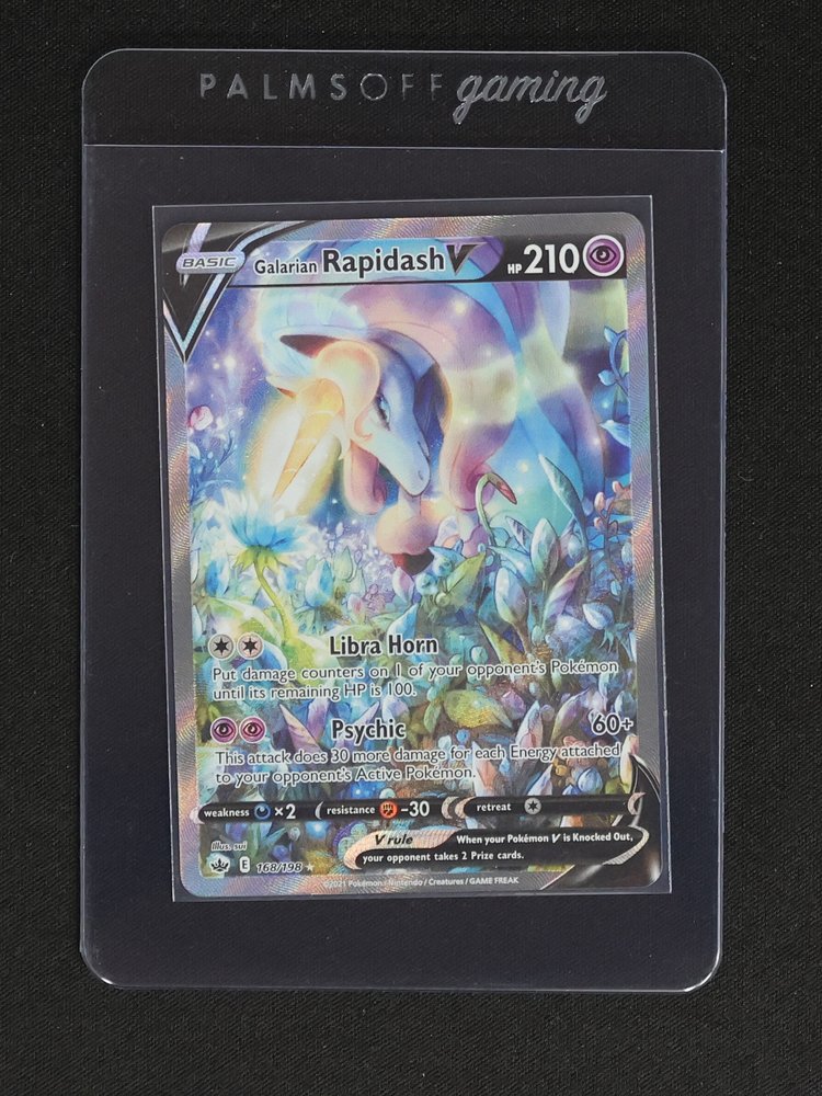 2021 Pokémon TCG Chilling Reign #168 Galarian Rapidash V — front