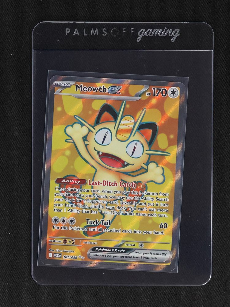 2026 Pokémon Meowth ex #107/088 Perfect Order — front
