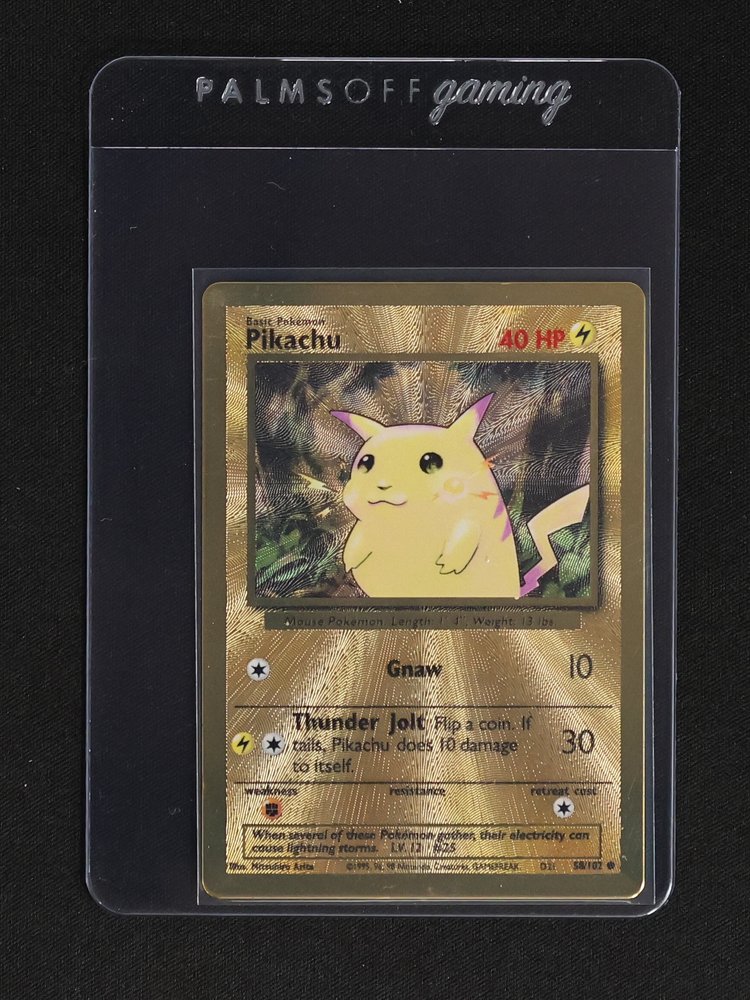2021 Pokémon Celebrations #58 Pikachu Gold Metal Card — front