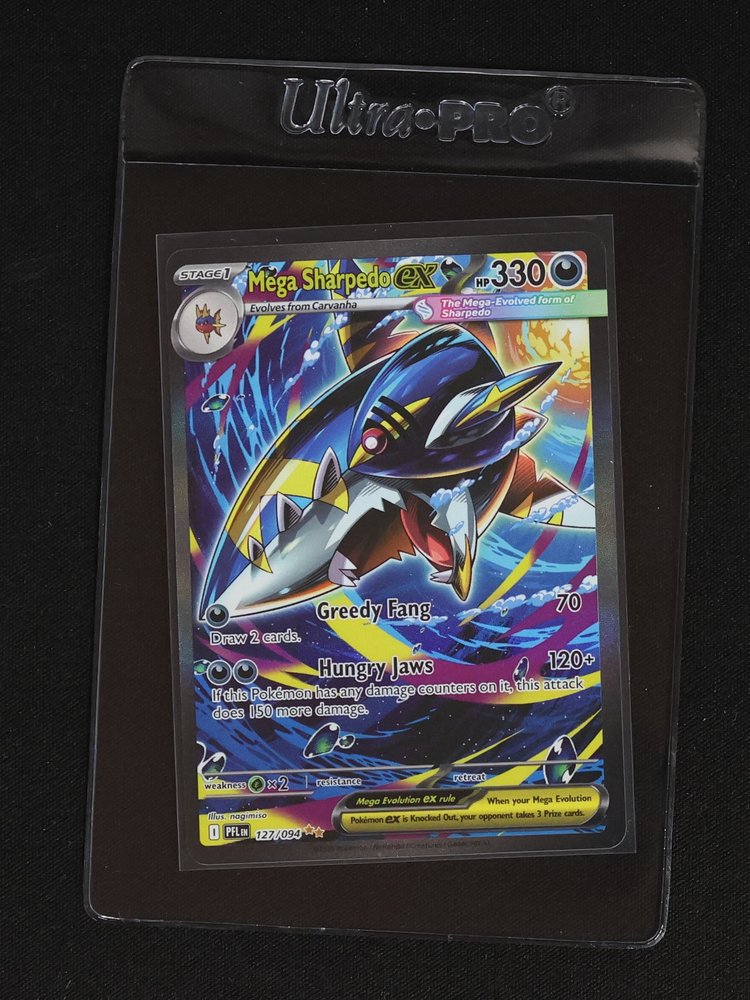2025 Pokémon Mega Sharpedo EX #127/094 — front