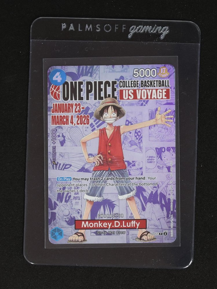 One Piece College Basketball US Voyage P-055 Monkey D. Luffy — front