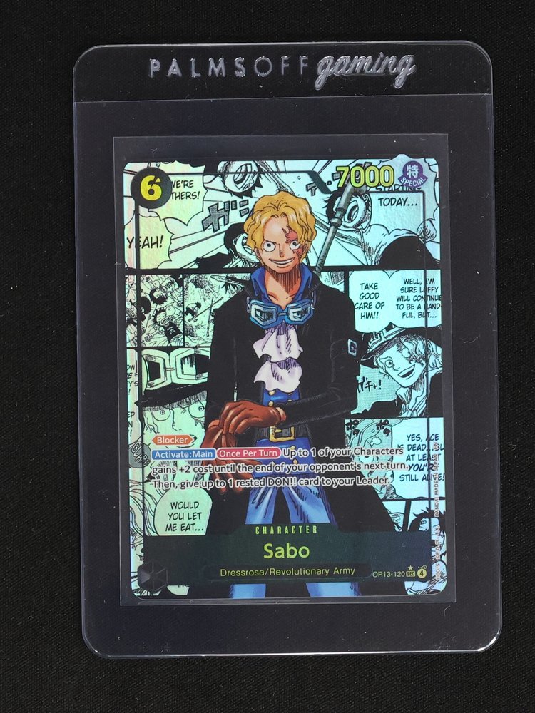 2025 One Piece Carrying On His Will Secret Rare #OP13-120 Sabo — front