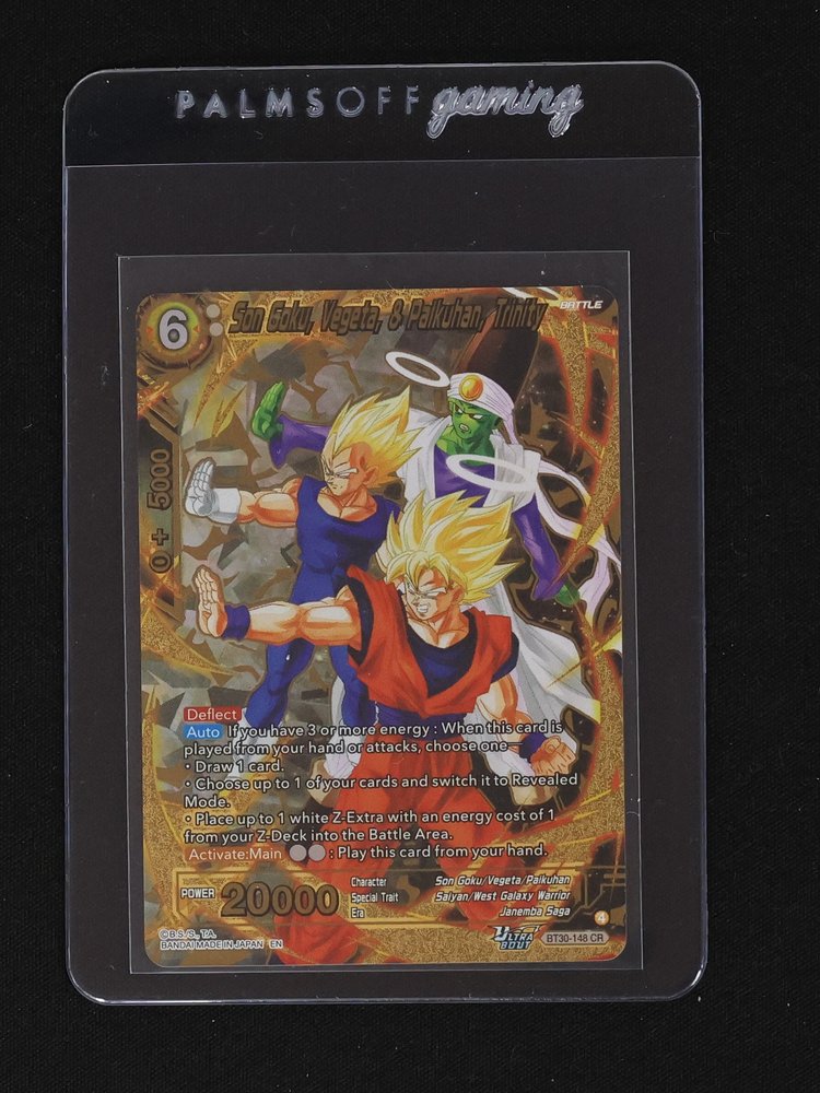 Dragon Ball Super BT30-148 CR Son Goku, Vegeta, & Paikuhan, Trinity Three Glorious Fighters — front