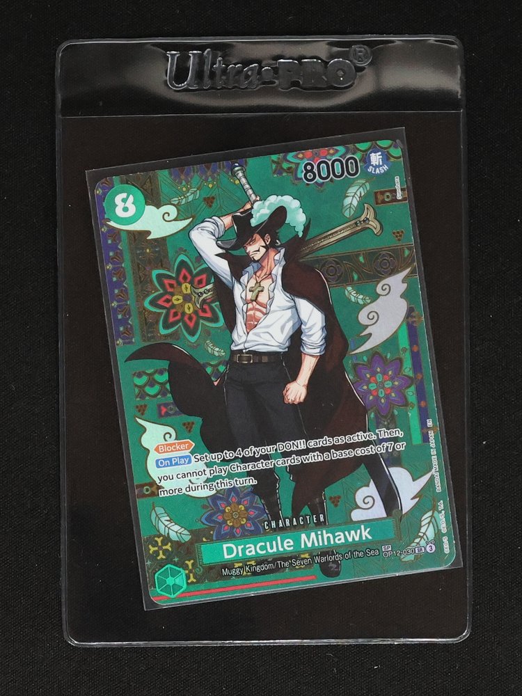 2026 One Piece Card Game OP12-030 Dracule Mihawk SP — front