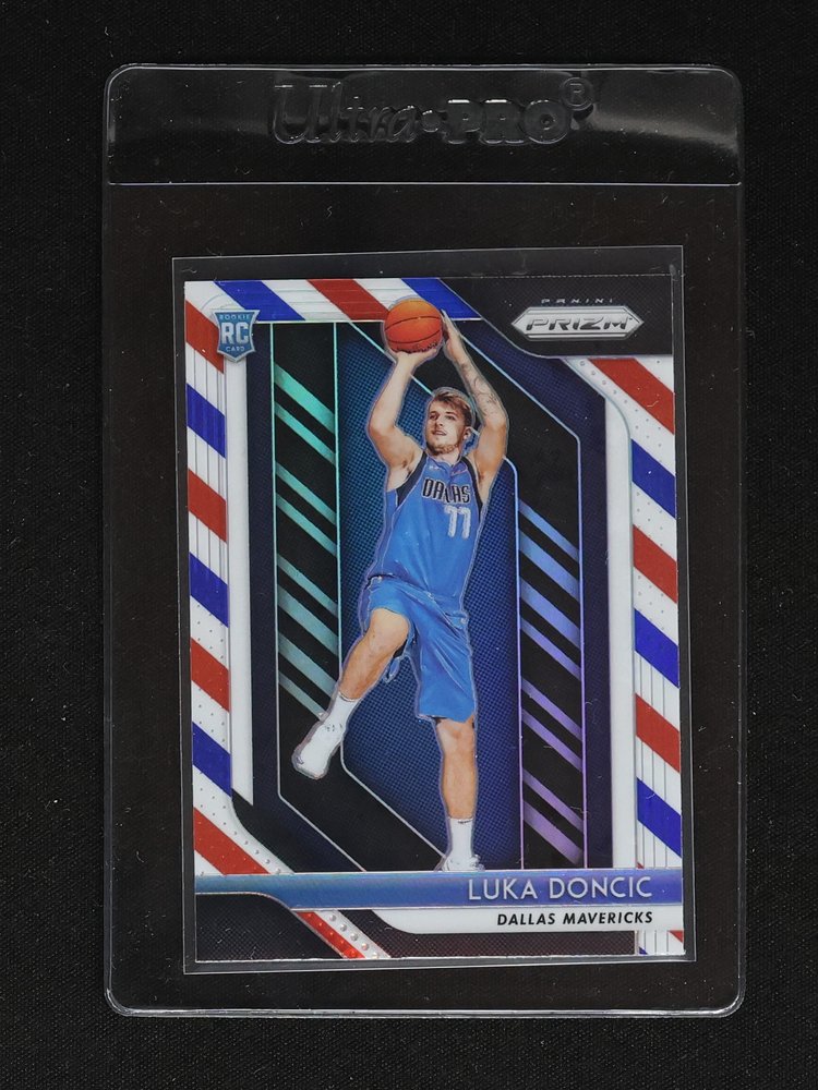 2018-19 Panini Prizm #280 Luka Doncic Rookie RC Red White & Blue Prizm — front