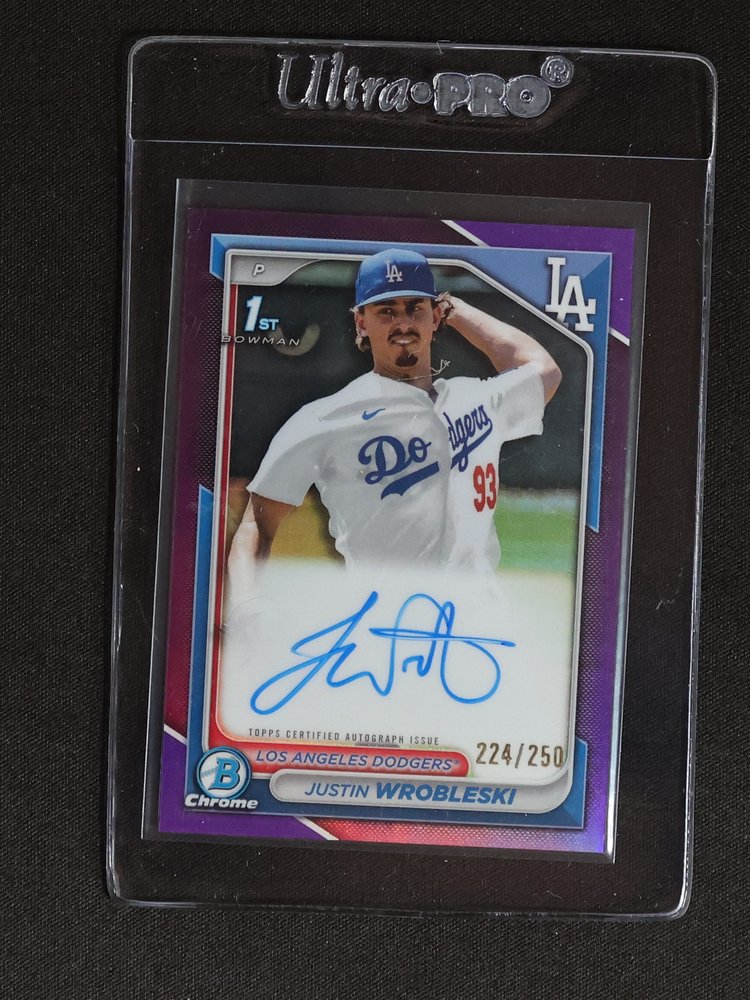 2024 Bowman Chrome #CPA-JWR Justin Wrobleski — front