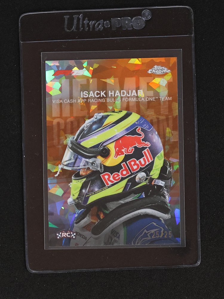 2025 Topps Chrome F1 #HC-5 Isack Hadjar Helmet Collection Rookie — front