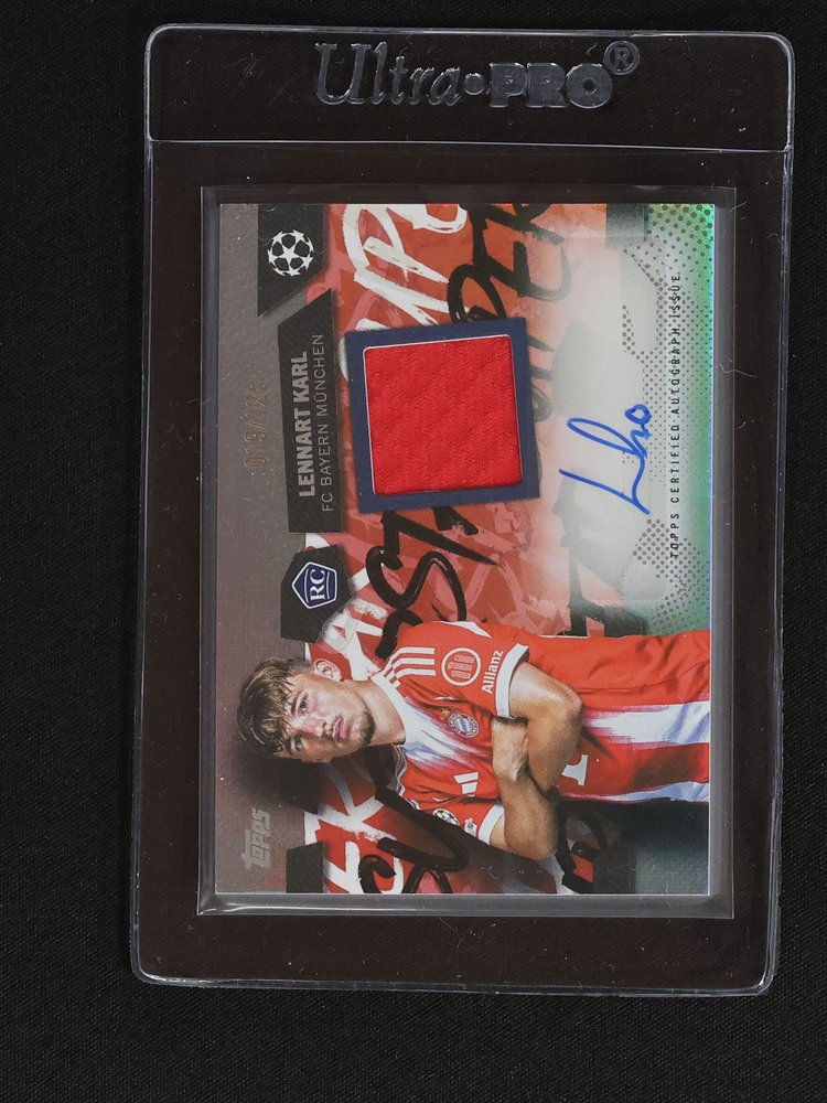 2025-26 Topps UEFA UCC #/125 Lennart Karl Rookie Patch Auto — front