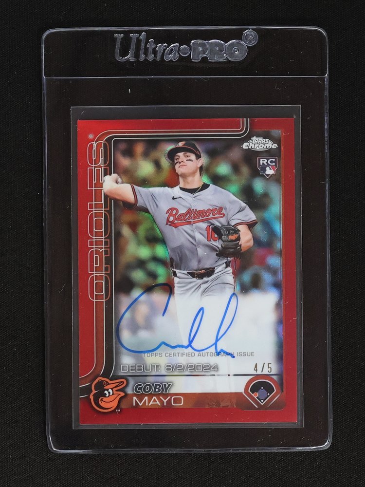 2025 Topps Chrome Rookie Debut Autographs #RA-CMA Coby Mayo — front