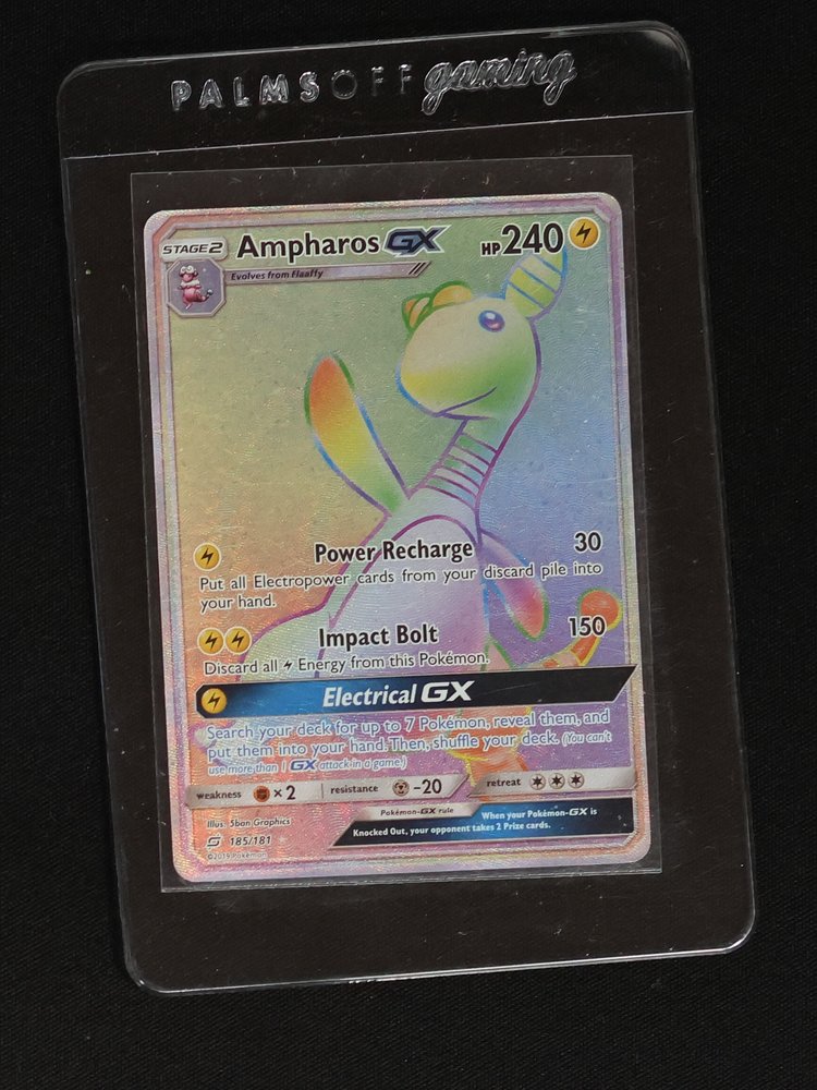2019 Pokemon Team Up #185 Ampharos GX — front