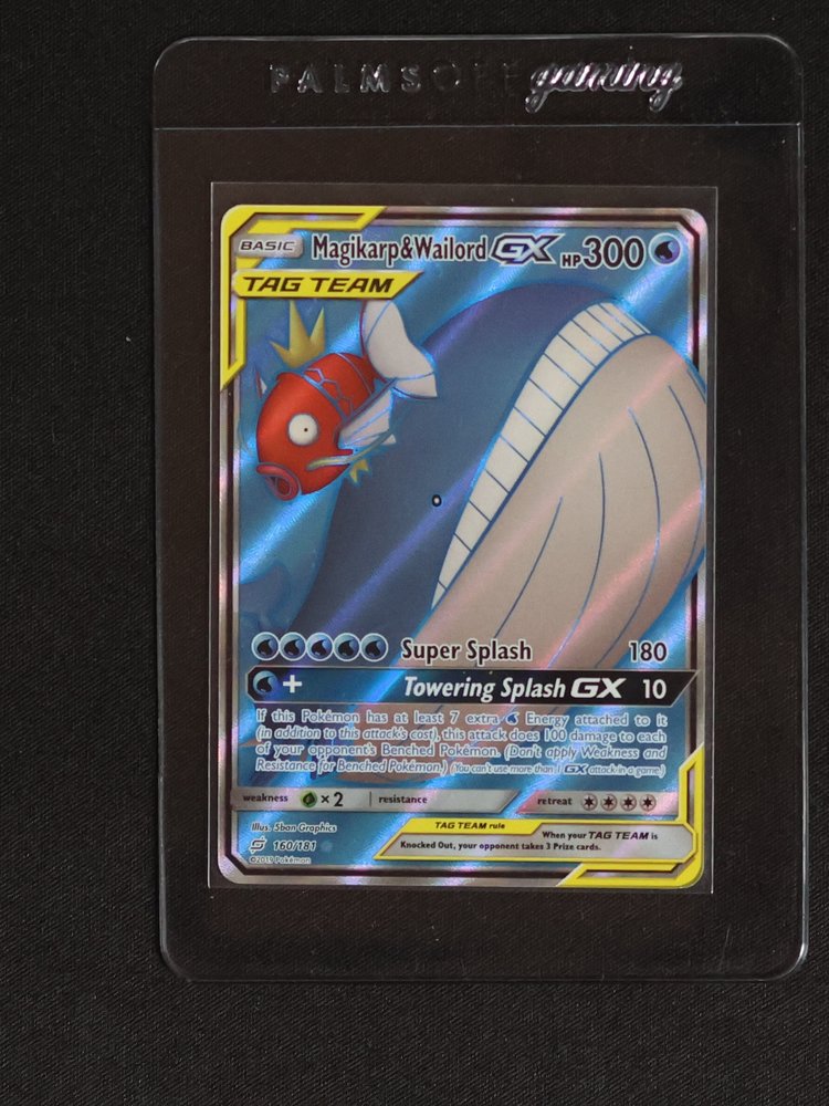 2019 Pokémon SM-Team Up #160 Magikarp & Wailord GX — front