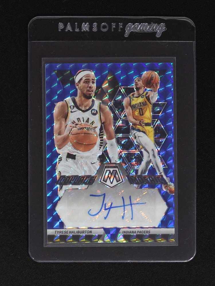 2022-23 Panini Mosaic Collage Auto Tyrese Haliburton — front