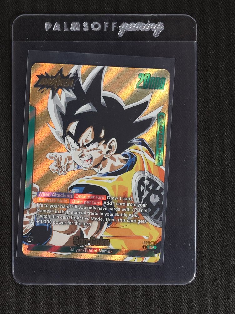Dragon Ball Super Fusion World Son Goku SB02-033 Gold Leader Manga Booster 02 — front
