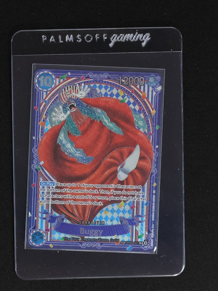 2022 One Piece Card Game OP09-051 Buggy SP 3rd Anniversary Silver Parallel — front
