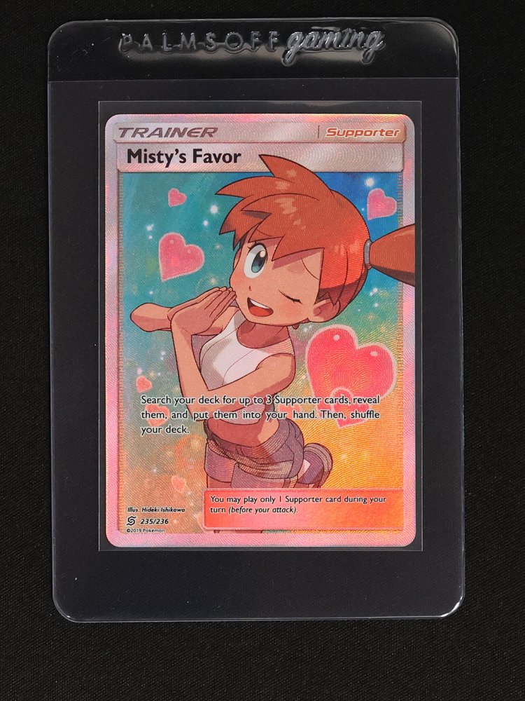 2019 Pokémon Unified Minds #235 Misty's Favor Full Art — front