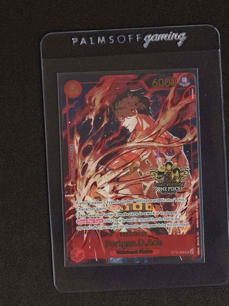 2025 One Piece Card Game ST15-005 Portgas D. Ace 3rd Anniversary — front
