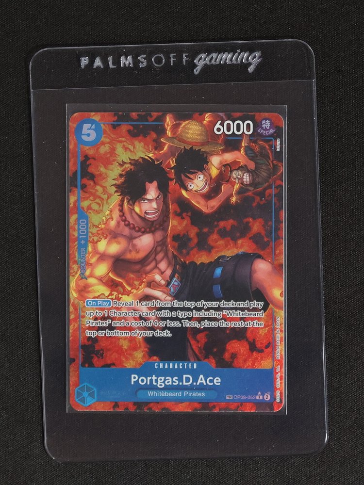 One Piece Card Game OP08-052 Portgas D. Ace Treasure Rare Alt Art — front