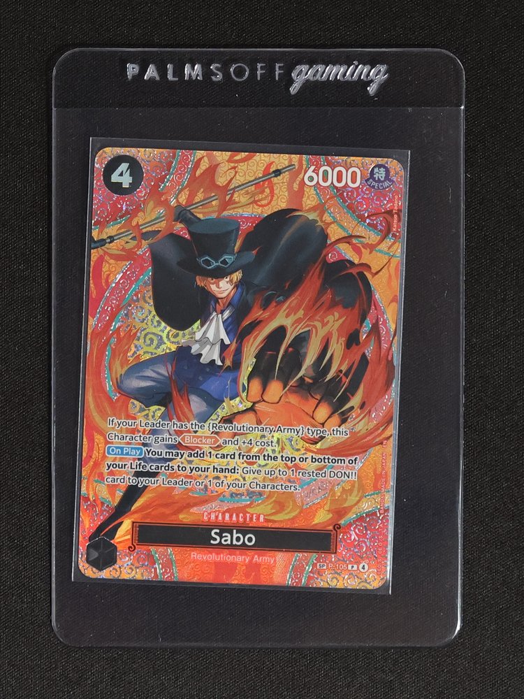 2026 One Piece TCG P-105 Sabo SP Adventure on Kami's Island — front