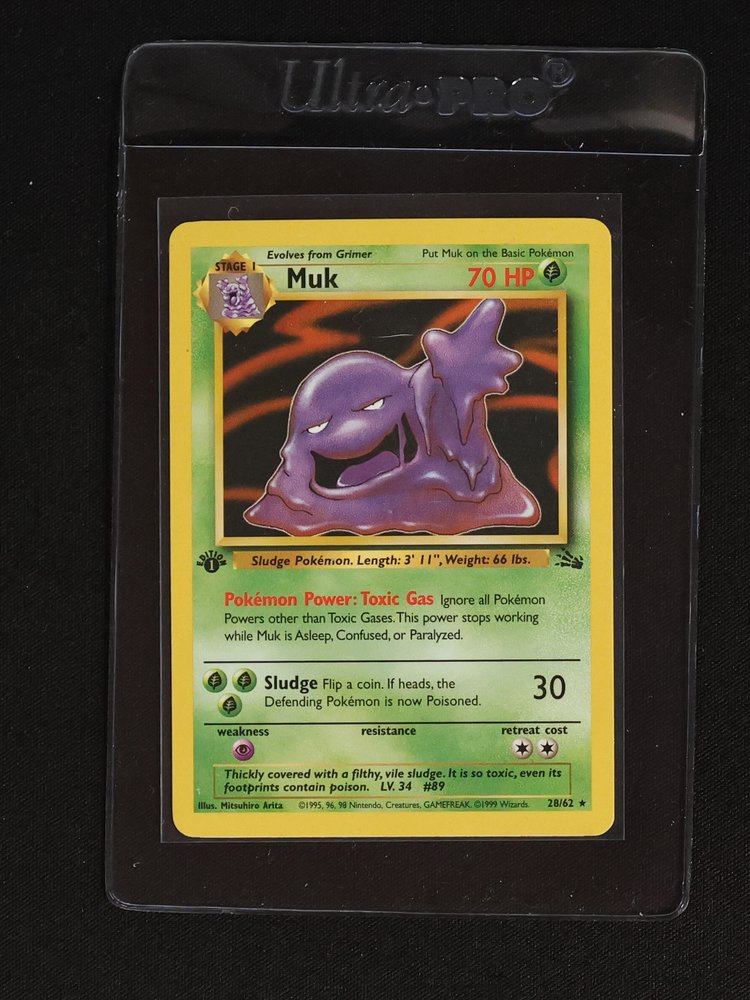 1999 Pokemon Fossil #28 Muk — front